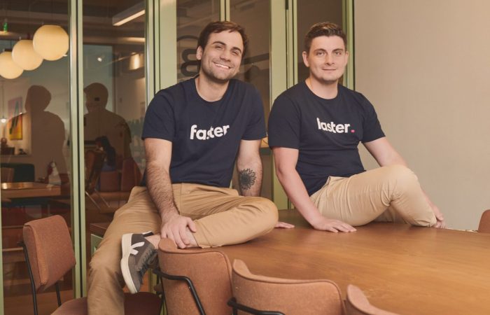 Daniel Dahia e Vitor Filipe, cofundador da Faster. Foto: Luca Pucci.