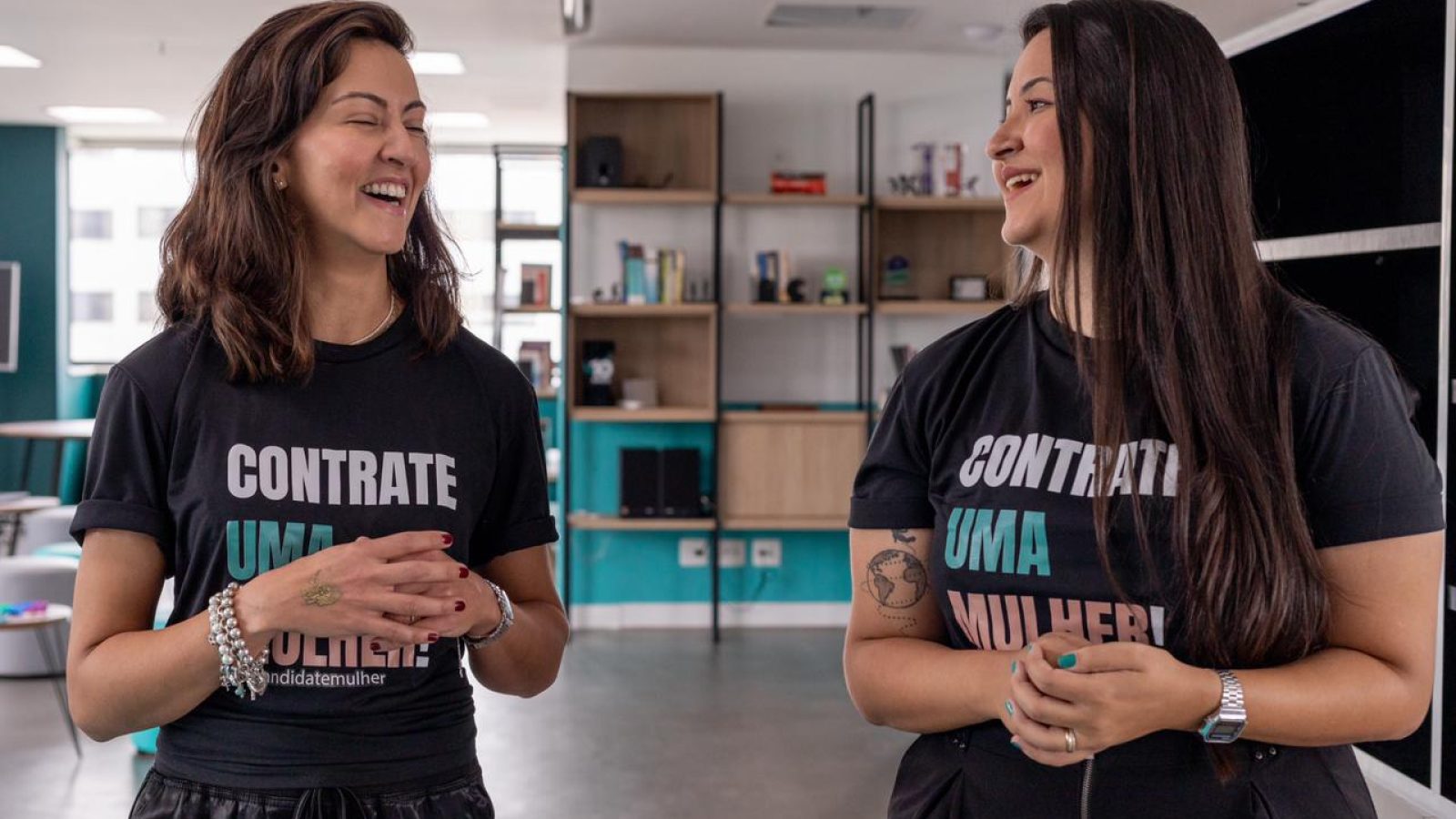 WhatsApp Image 2022-06-01 at 17.29.43 Fernanda Miranda e Jhenyffer Coutinho, fundadoras do Se Candidate, Mulher!. Foto: Lorrayne Chaves.