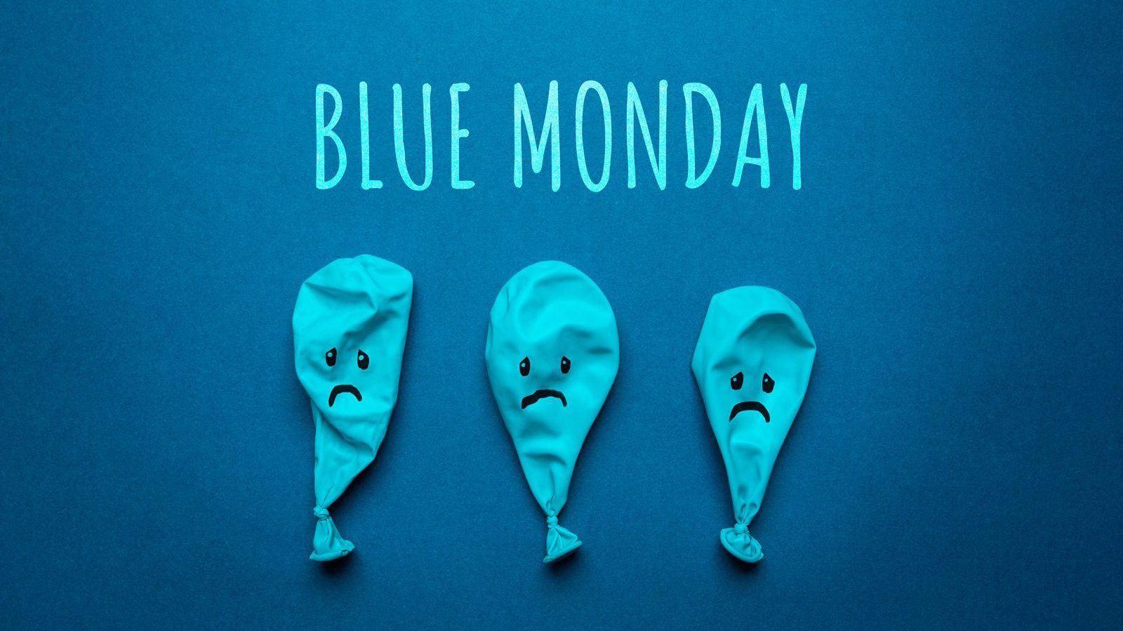 Stock photo of a blue monday balloons on a blue background Foto: AdriaVidal/AdobeStock