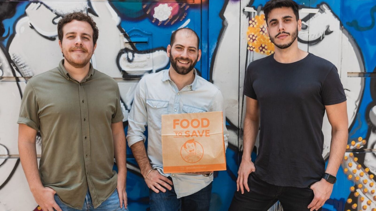 Murilo Ambrogi, Lucas Infante e Fernandos dos Reis, os cofundadores da Food To Save. Crédito da foto: Jefferson de Souza.