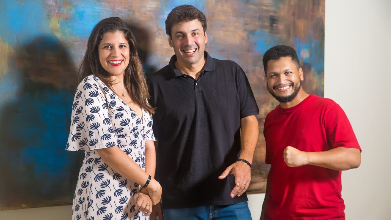 Priscilla Erthal, Roni Cunha Bueno e Felipe Ladialau, sócios-fundadores da empresa. Crédito: Rosangela César de Lima Braga.