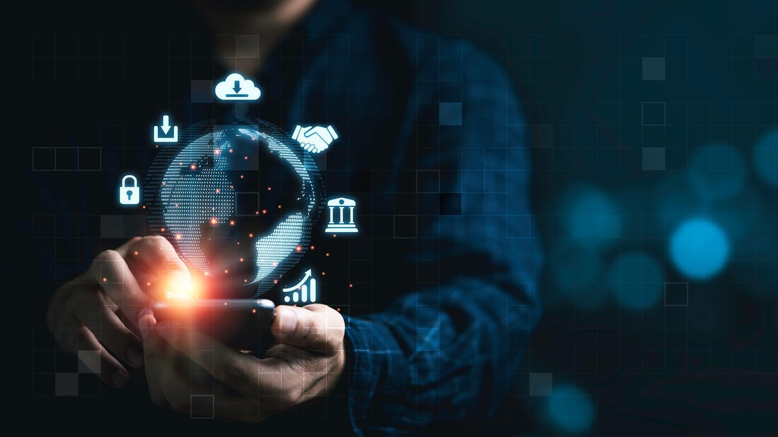 Business man using mobile phone for communication working and tr Foto: Dilok/AdobeStock